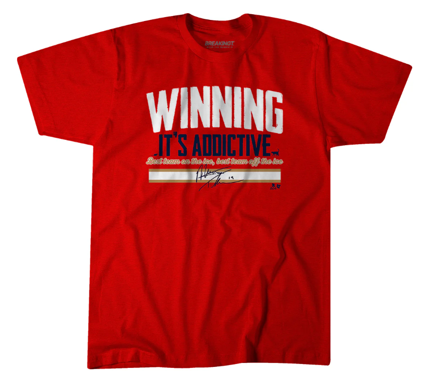 Matthew Tkachuck: "Winning, It's Addictive" T-Shirt - Red