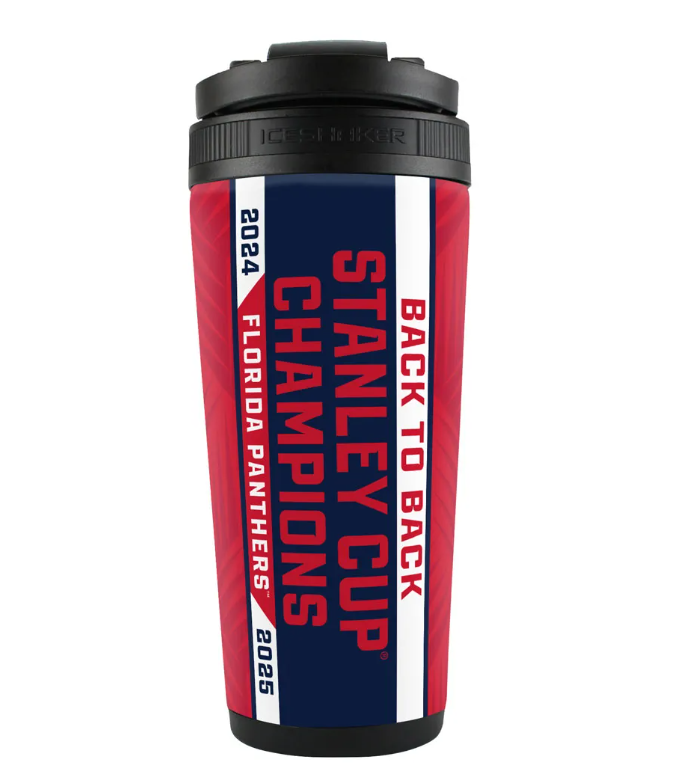 Florida Panthers 2025 Back to Back Champions Ice Shaker Tumbler - 26oz