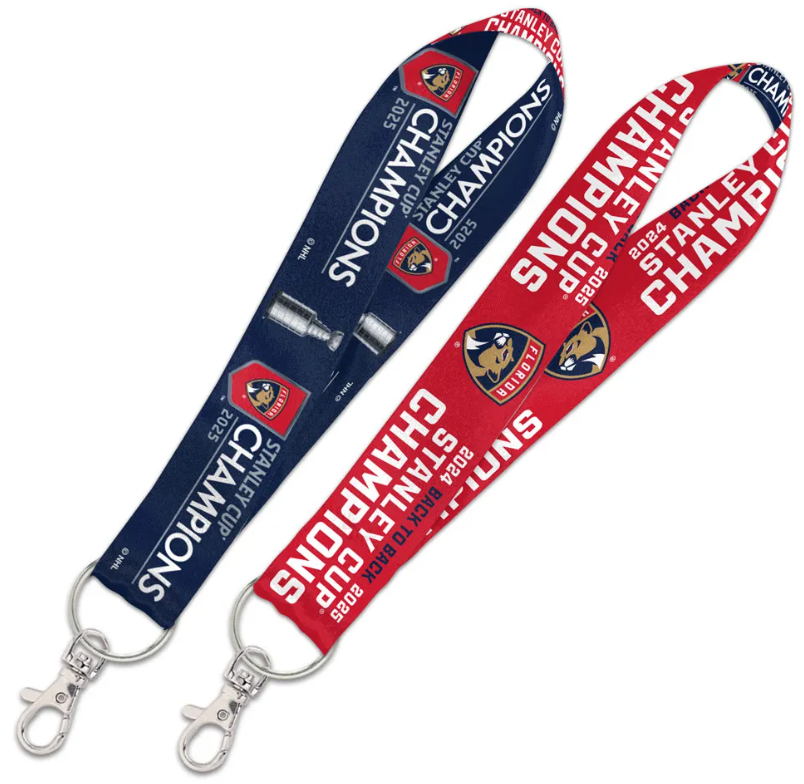 Florida Panthers 2025 Back to Back Champions Key Strap - 1"