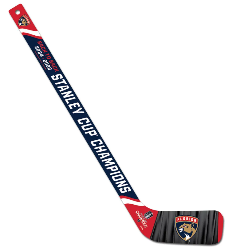 Florida Panthers 2025 Back to Back Champs Hockey Stick - 24"