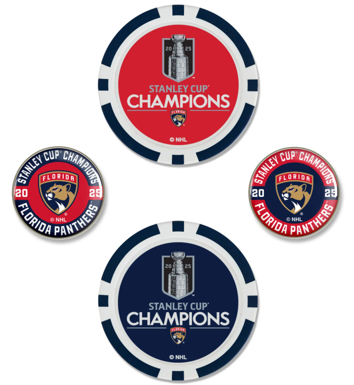 Florida Panthers 2025 Stanley Cup Champions Ball Marker Poker Chip Set
