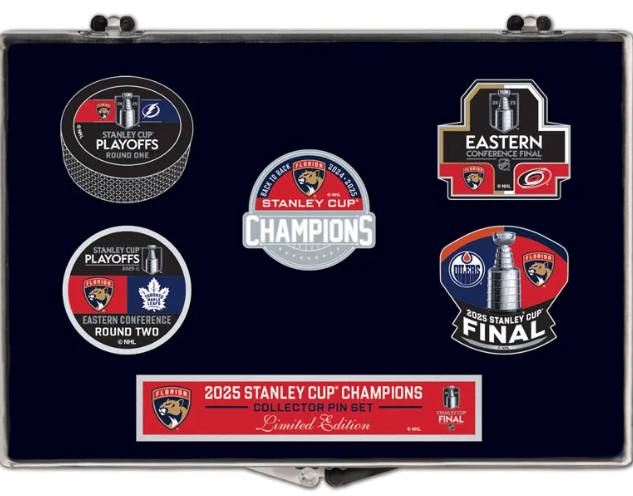 Florida Panthers 2025 Stanley Cup Champions Collector Pin Set - 5 Piece