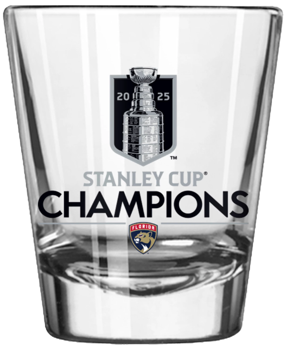 Florida Panthers 2025 Champions Inglasco 2 Pack Shot Glass Set - 2 oz.
