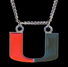 Miami Hurricanes Primary Logo Necklace