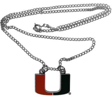 Miami Hurricanes Primary Logo Necklace