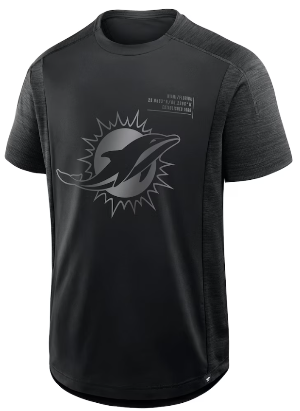 Miami Dolphins Fanatics Deceptive Juke Performance T-Shirt - Black