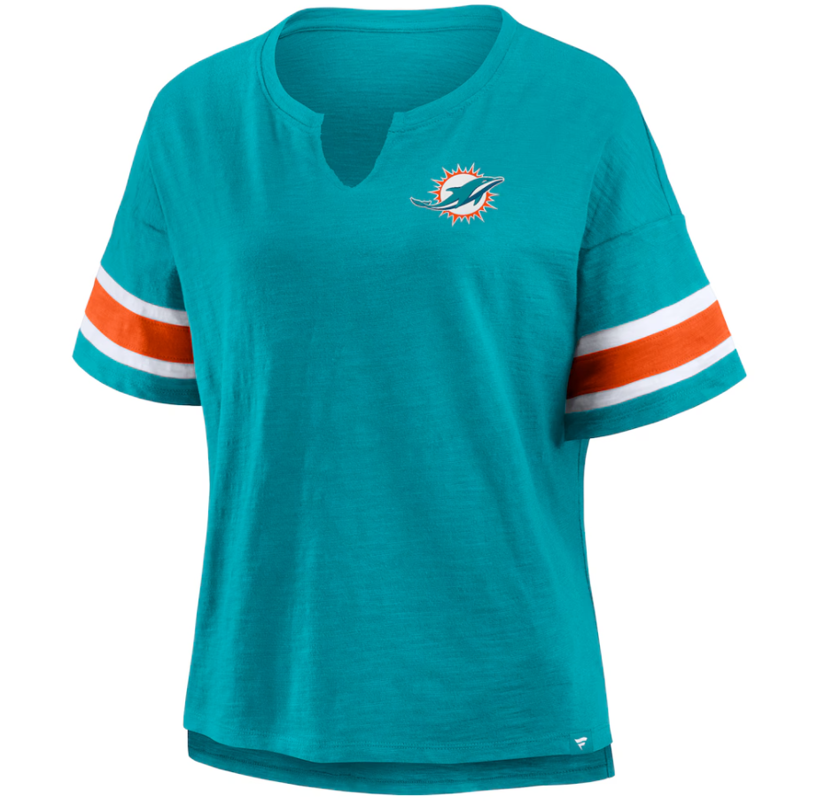 Miami Dolphins Fanatics Women's Redzone Curl Route T-Shirt - Aqua