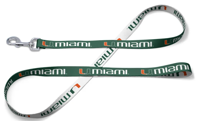 Miami Hurricanes Dog Leash - 5 Ft.