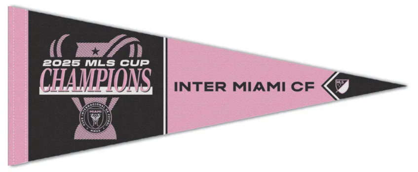 Inter Miami CF 2025 MLS Champs Premium Pennant - 12" x 30"