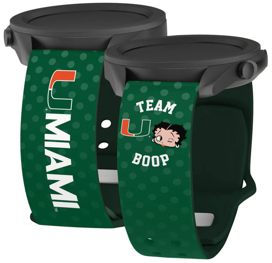 Miami Hurricanes X Betty Boop HD Watchband for Samsung, Garmin, Foosil and More - 22M short
