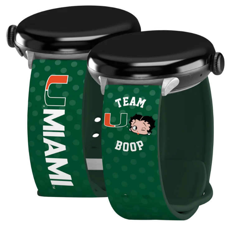 Miami Hurricanes X Betty Boop HD Google Pixel Watch Band - Short