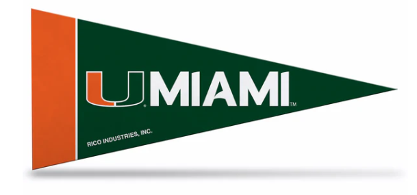 Miami Hurricanes Mini Pennant Set - 8 Count