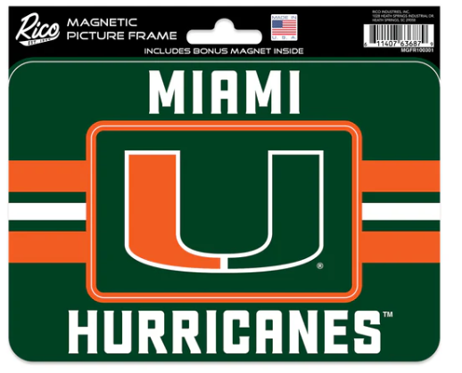 Miami Hurricanes Magnetic Picture Frame - Green