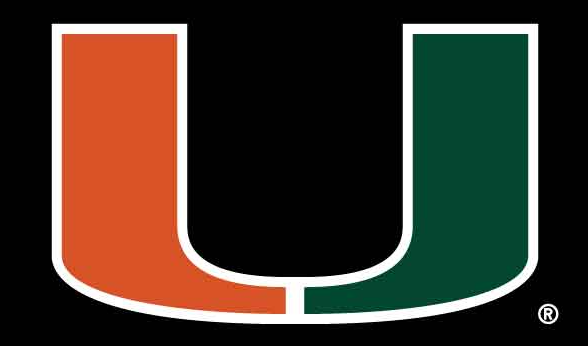 Miami Hurricanes Black 3x5 U Flag