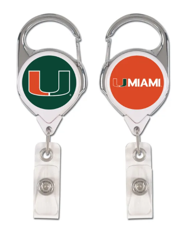 Miami Hurricanes Premium Retractable Badge Holder