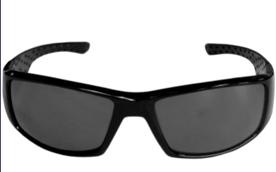 Miami Hurricanes Black Wrap Sunglasses - Black
