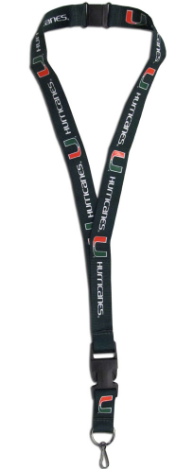 Miami Hurricanes U Hurricanes Key Chain Lanyard - Green