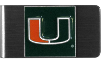 Miami Hurricanes Steel Money Clip