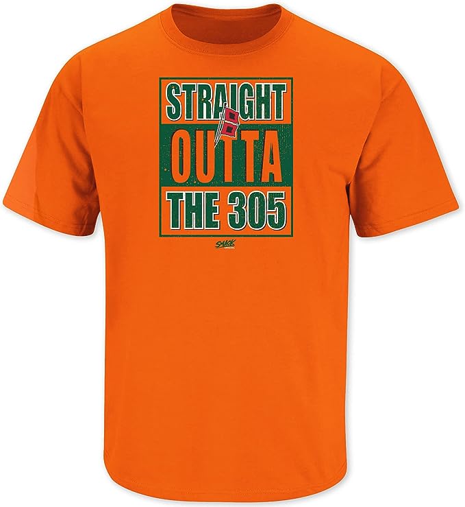 Miami Straight Outta The 305 T-Shirt - Orange