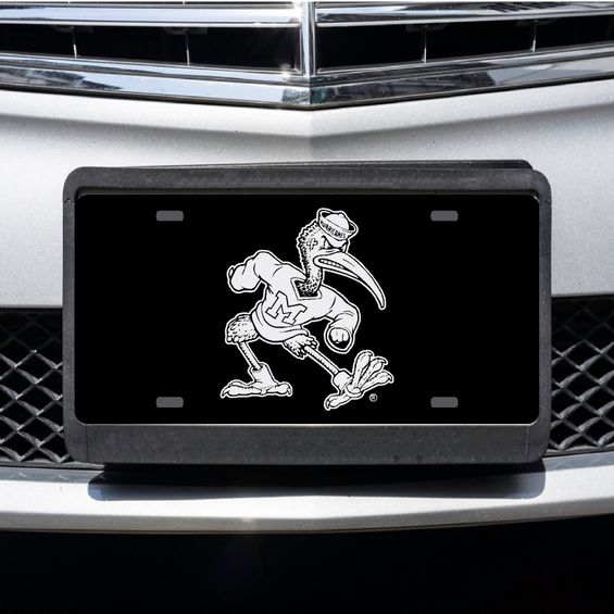 Miami Hurricanes Sebastian Whiteout License Plate