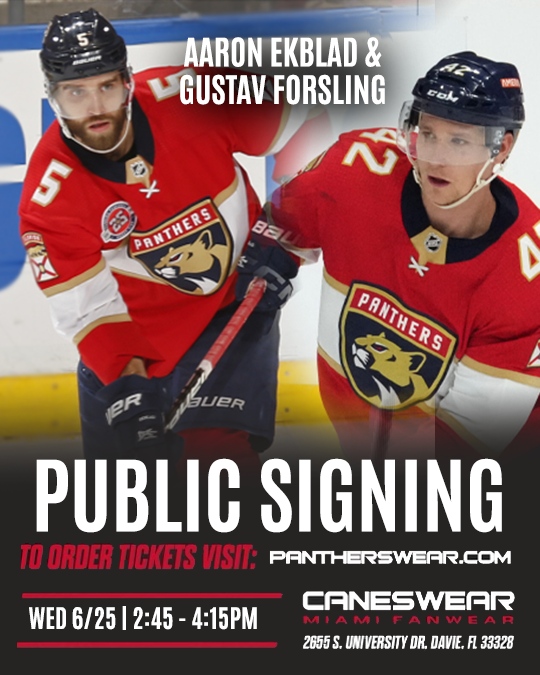 Gustav Forsling Florida Panthers Public Signing