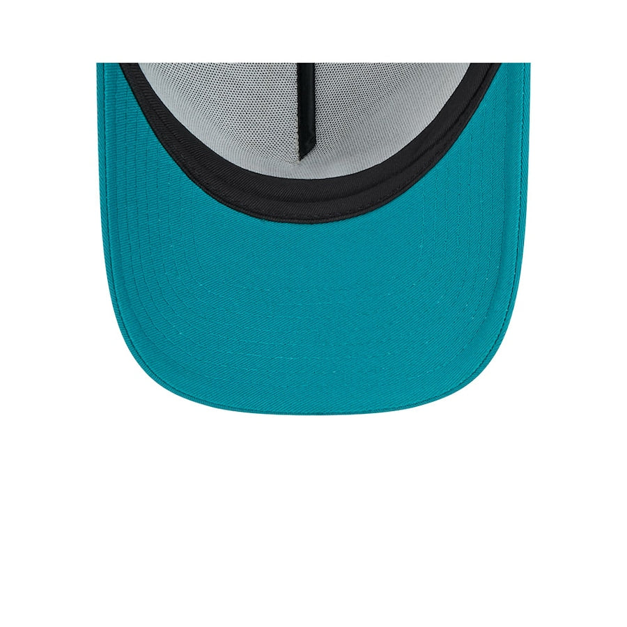 Miami Dolphins New Era Sideline Historic 9Forty Foam Adjustable Hat - Stone/Aqua