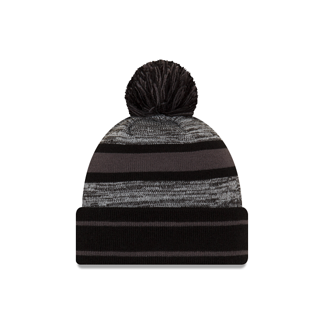 Inter Miami CF New Era Cuffed Pom Knit Beanie - Black/Grey