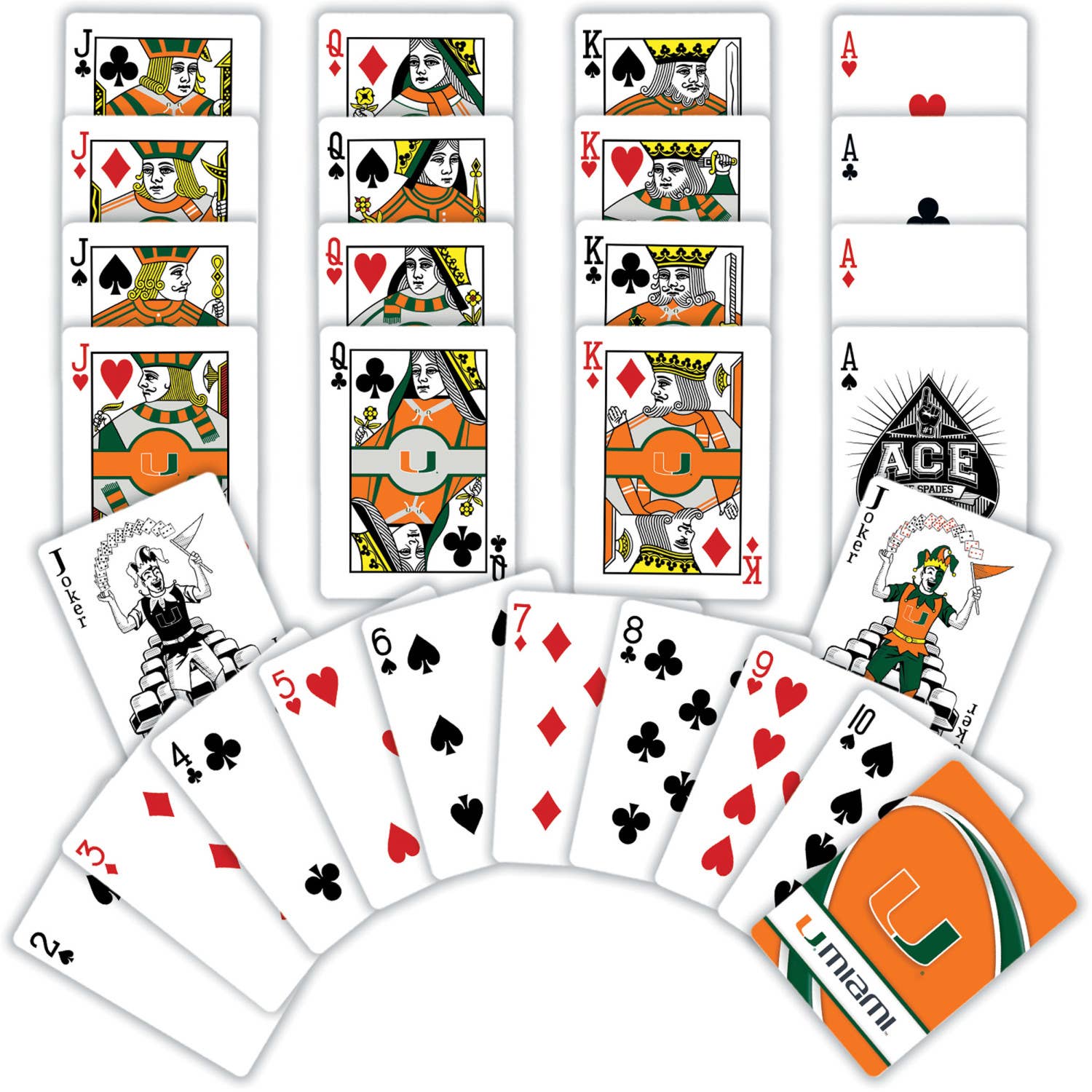 Miami Hurricanes Playing Cards