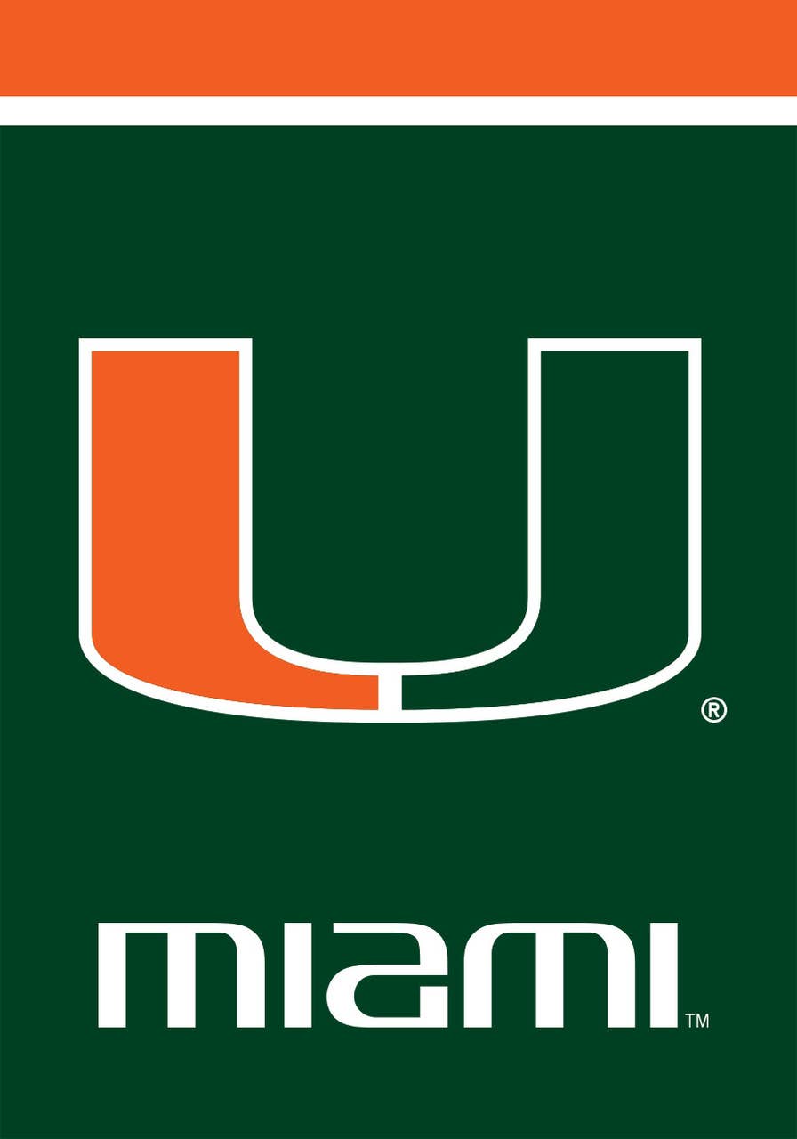 Miami Hurricanes Double Sided Garden Flag - U Miami