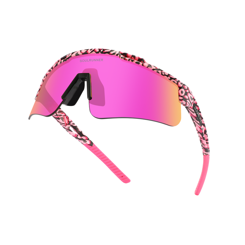 Los Reyes Miami Cheetah Shades Soulrunner Sunglasses - Pink