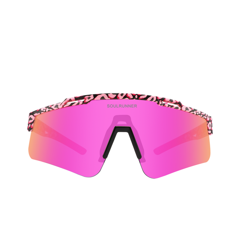Los Reyes Miami Cheetah Shades Soulrunner Sunglasses - Pink