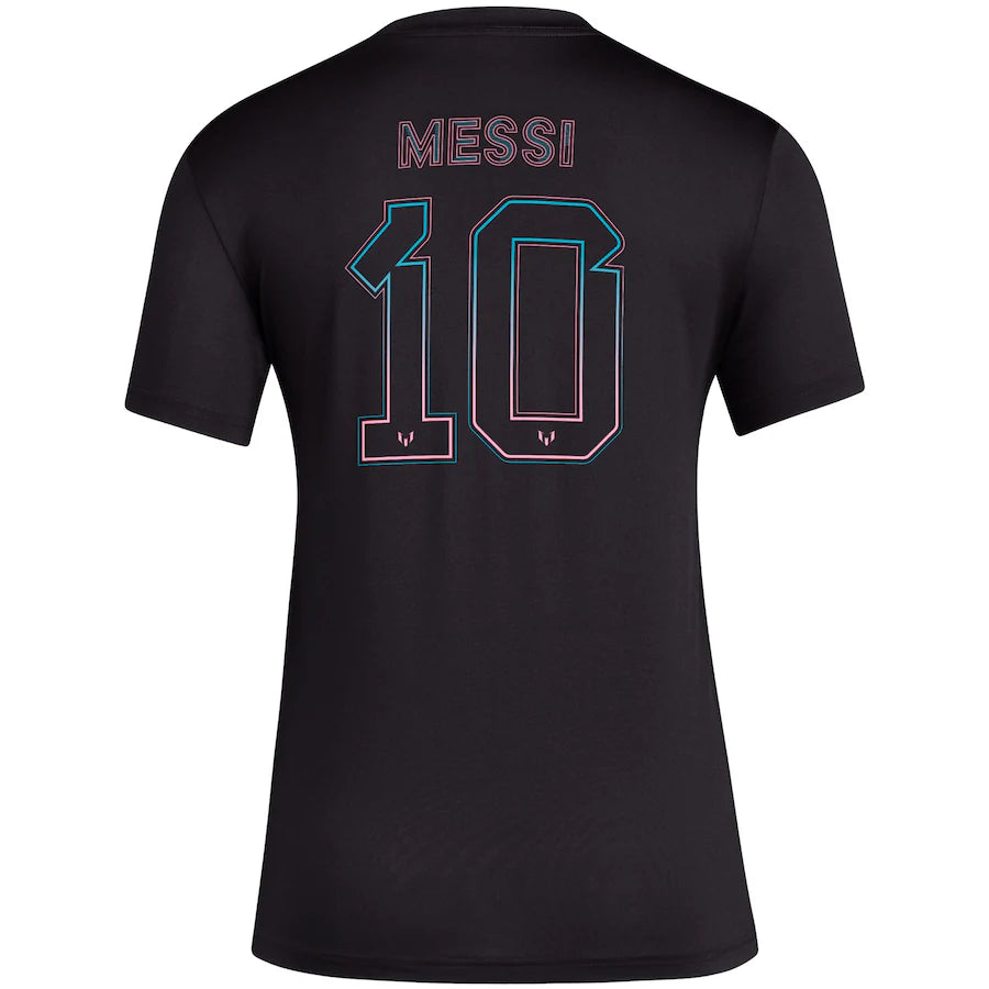 Lionel Messi x adidas Women's Name & Number Logo #10 T-Shirt - Black