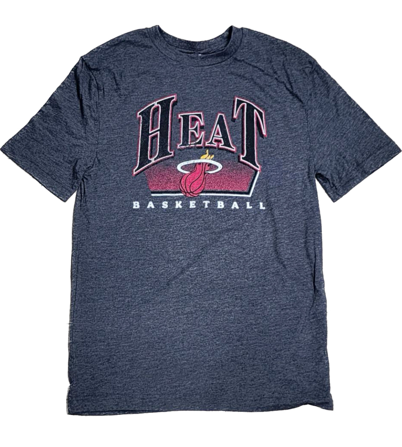 Miami Heat Vintage Distressed T-Shirt - Charcoal