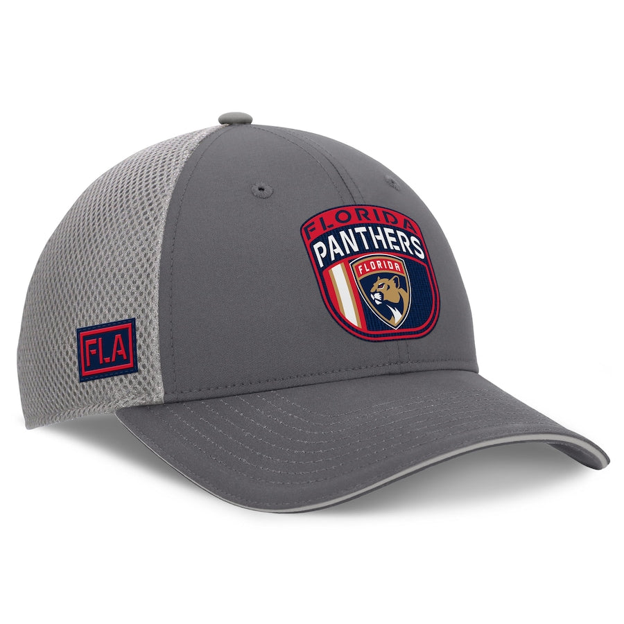 Florida Panthers Fanatics Pro Home Ice Trucker Snapback Hat - Storm Grey