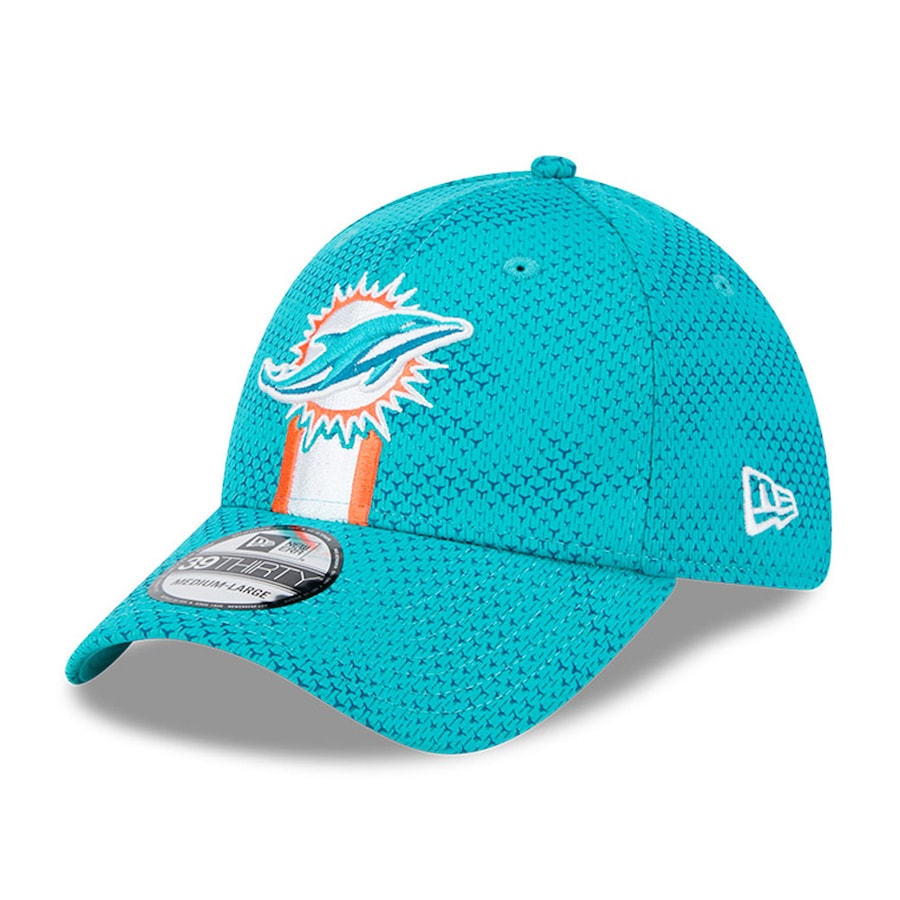 Miami Dolphins New Era 2024 Sideline 39THIRTY Flex Fit Hat - Aqua