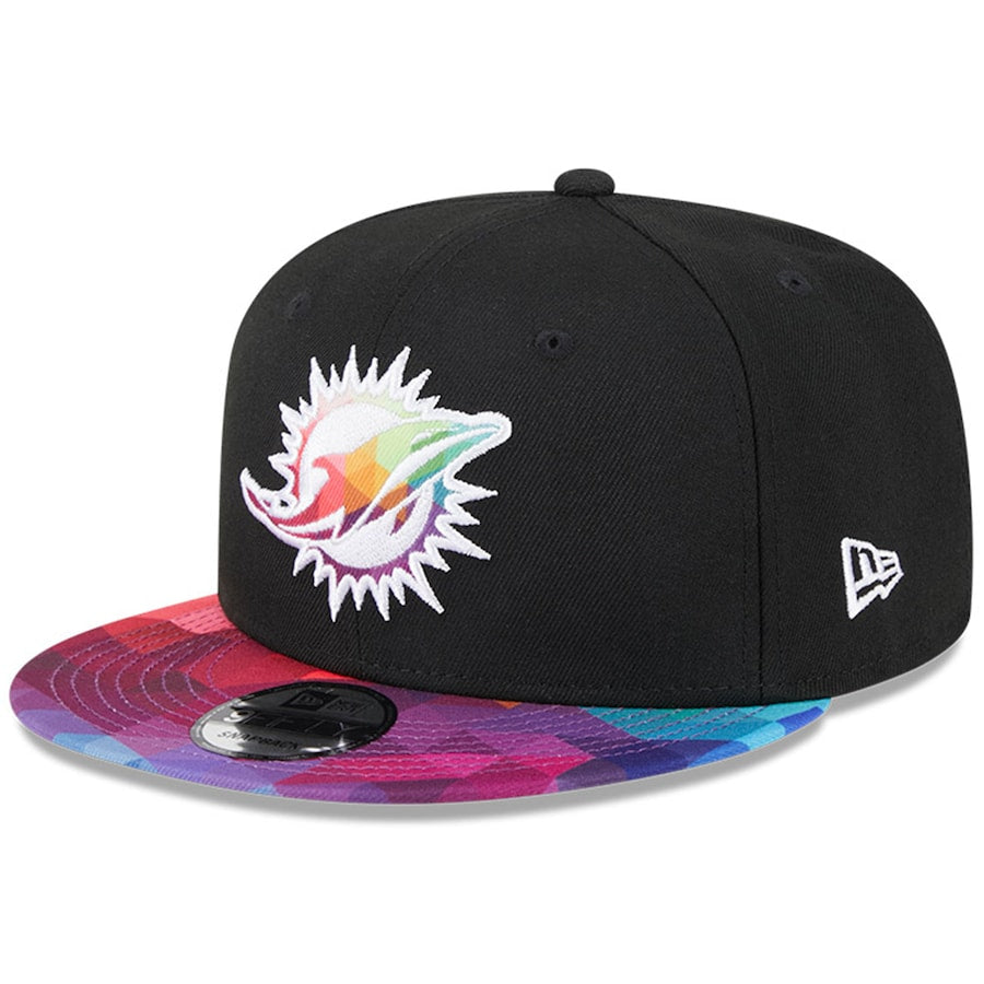 Miami Dolphins New Era 2023 NFL Crucial Catch 9FIFTY Snapback Hat - Black