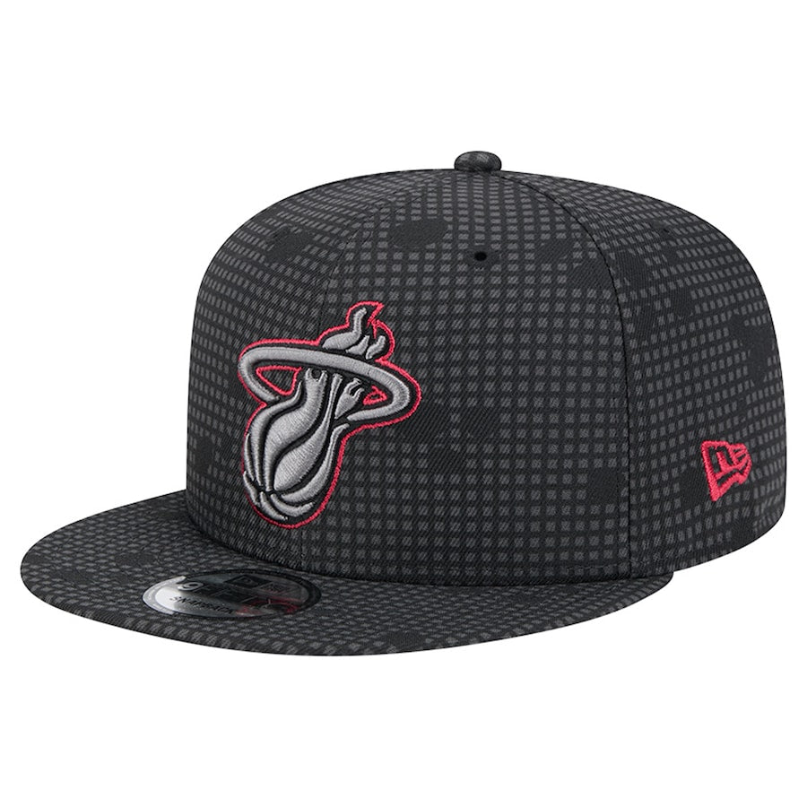 Miami Heat New Era Midnight Ink Pop Outline 9Fifty Snapback Hat - Graphite