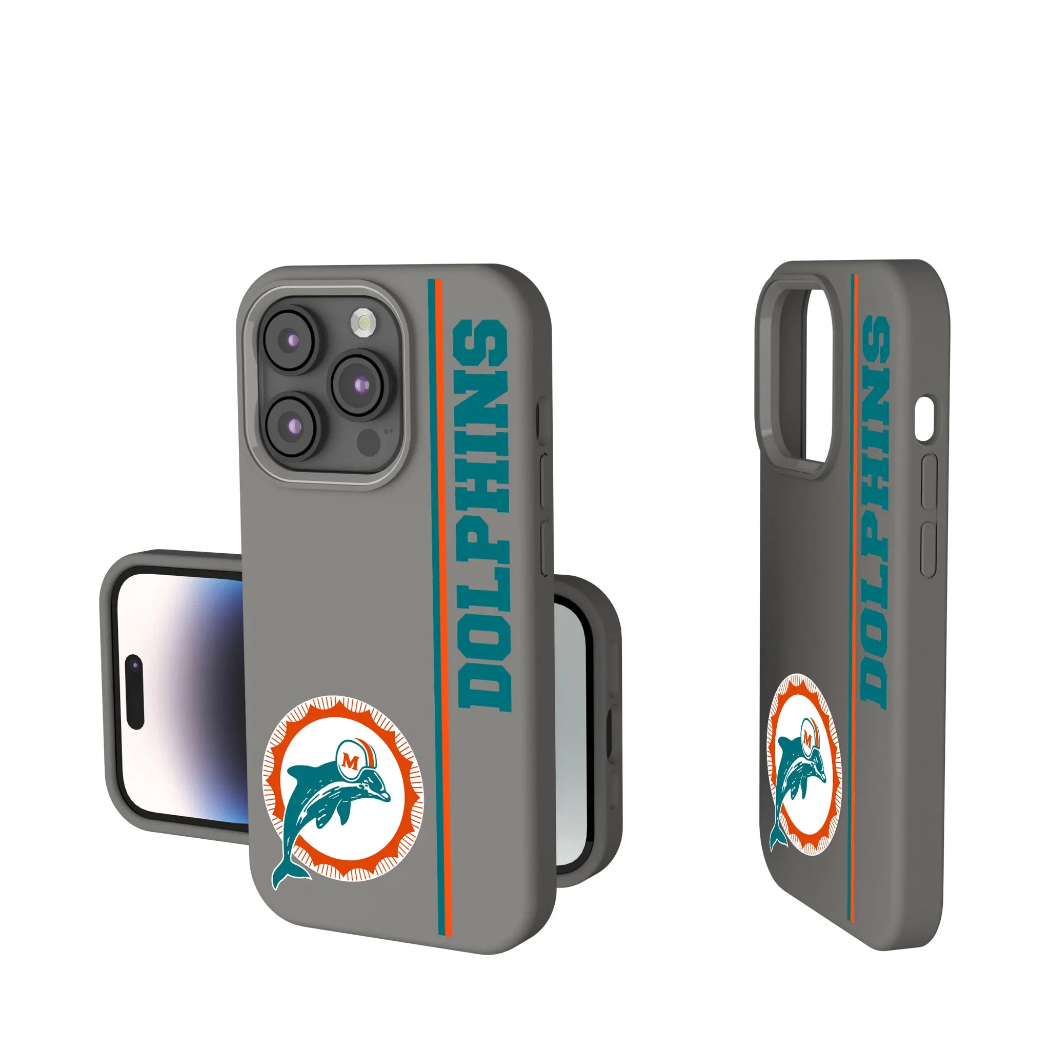 Miami Dolphins 1966-1973 Historic Collection Sidebar Soft Touch Phone Case for Apple iPhone