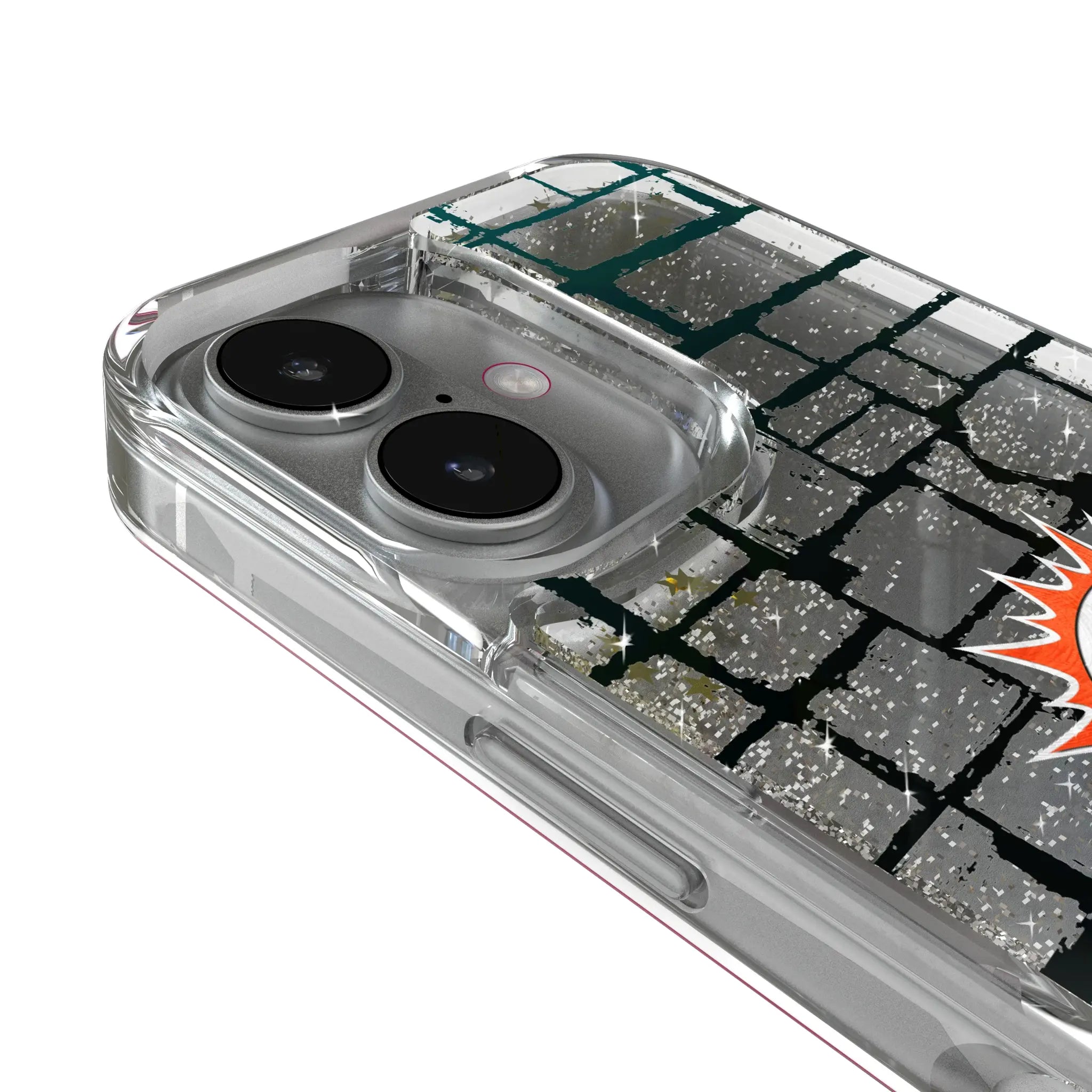 Miami Dolphins Brick Glitter Phone Case for Apple iPhone