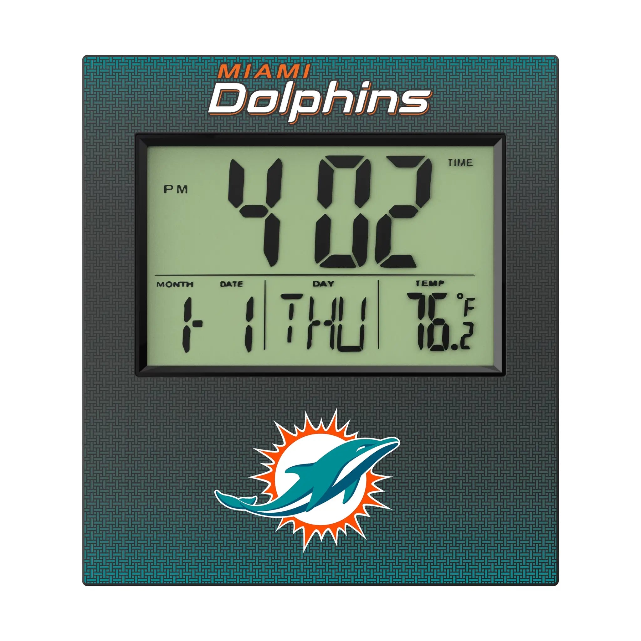 Miami Dolphins Linen Wall Clock