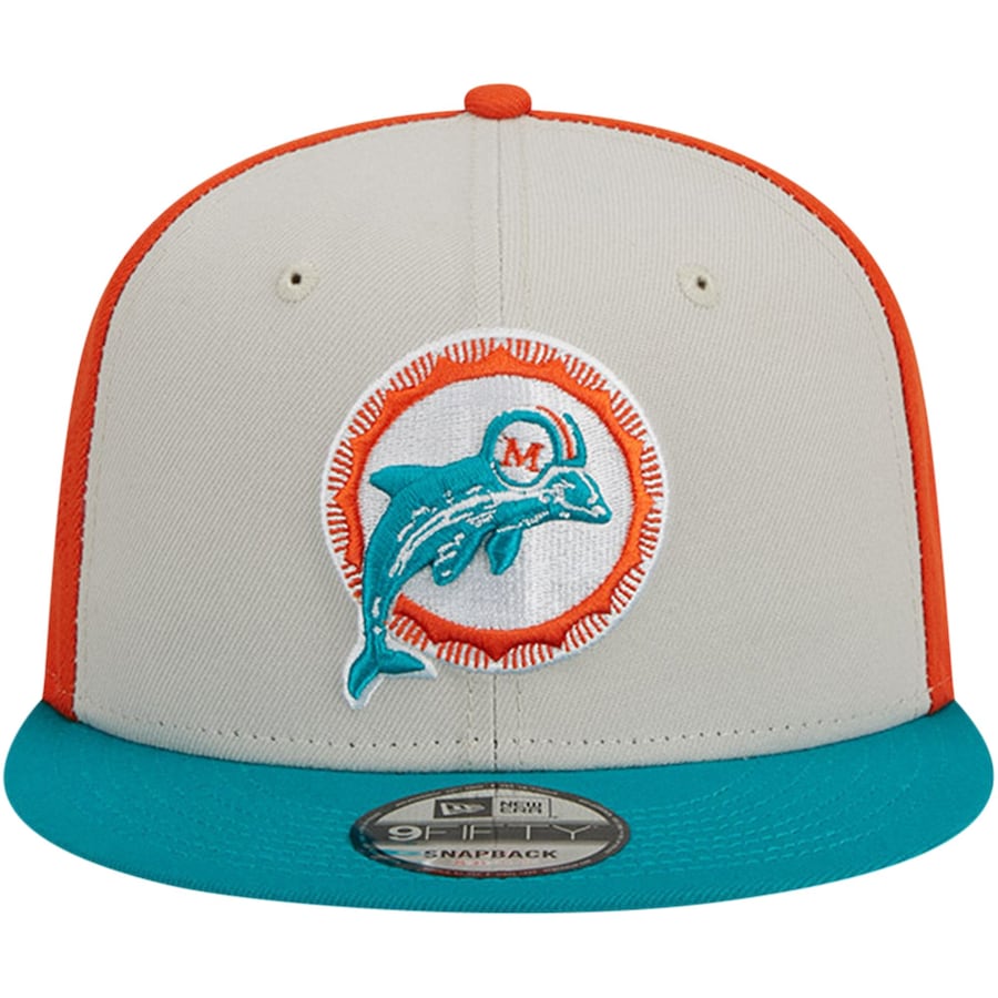 Miami Dolphins New Era Sideline Throwback 9Fifty Snapback Hat - Tri-Color