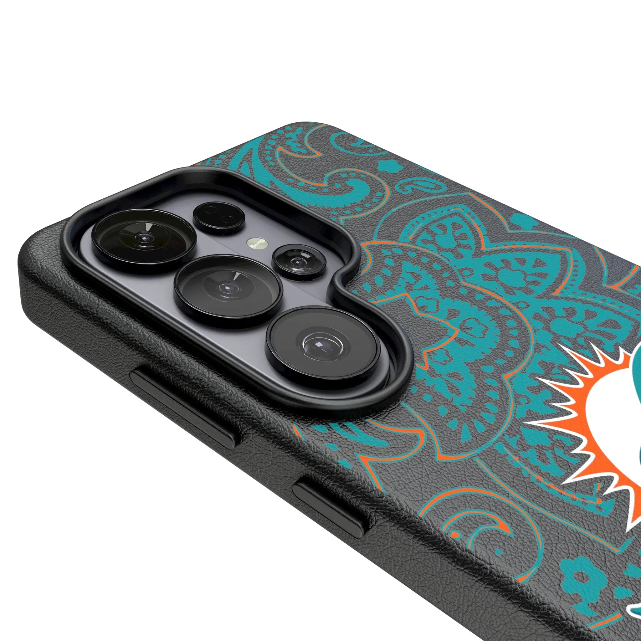 Miami Dolphins Paisley MagSafe Compatible Phone Case for Samsung Galaxy