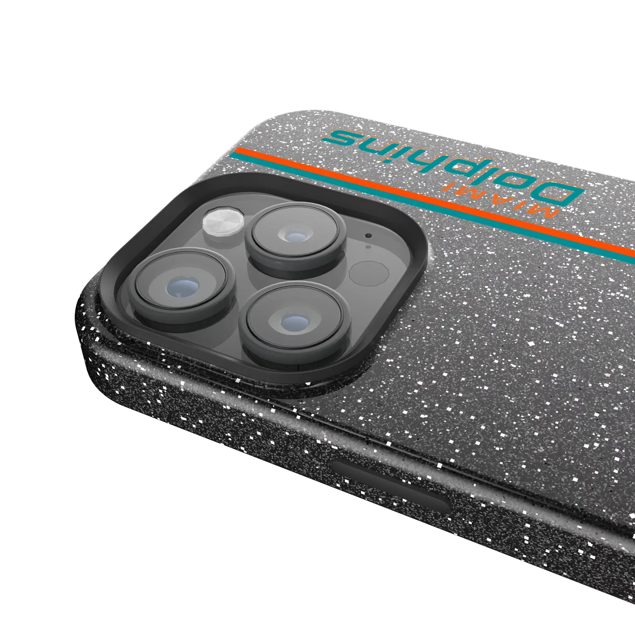 Miami Dolphins Sidebar Black Bling Phone Case for Apple iPhone