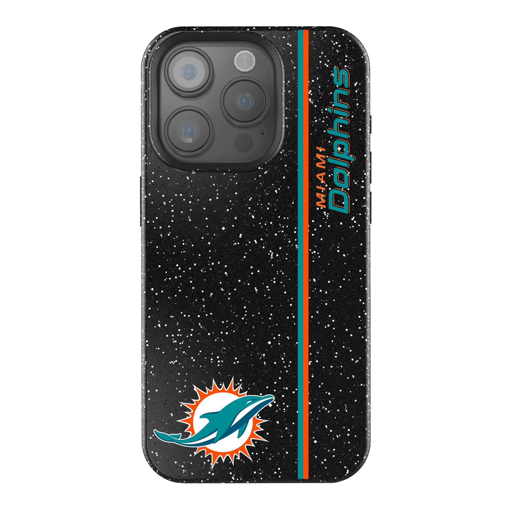 Miami Dolphins Sidebar Black Bling Phone Case for Apple iPhone