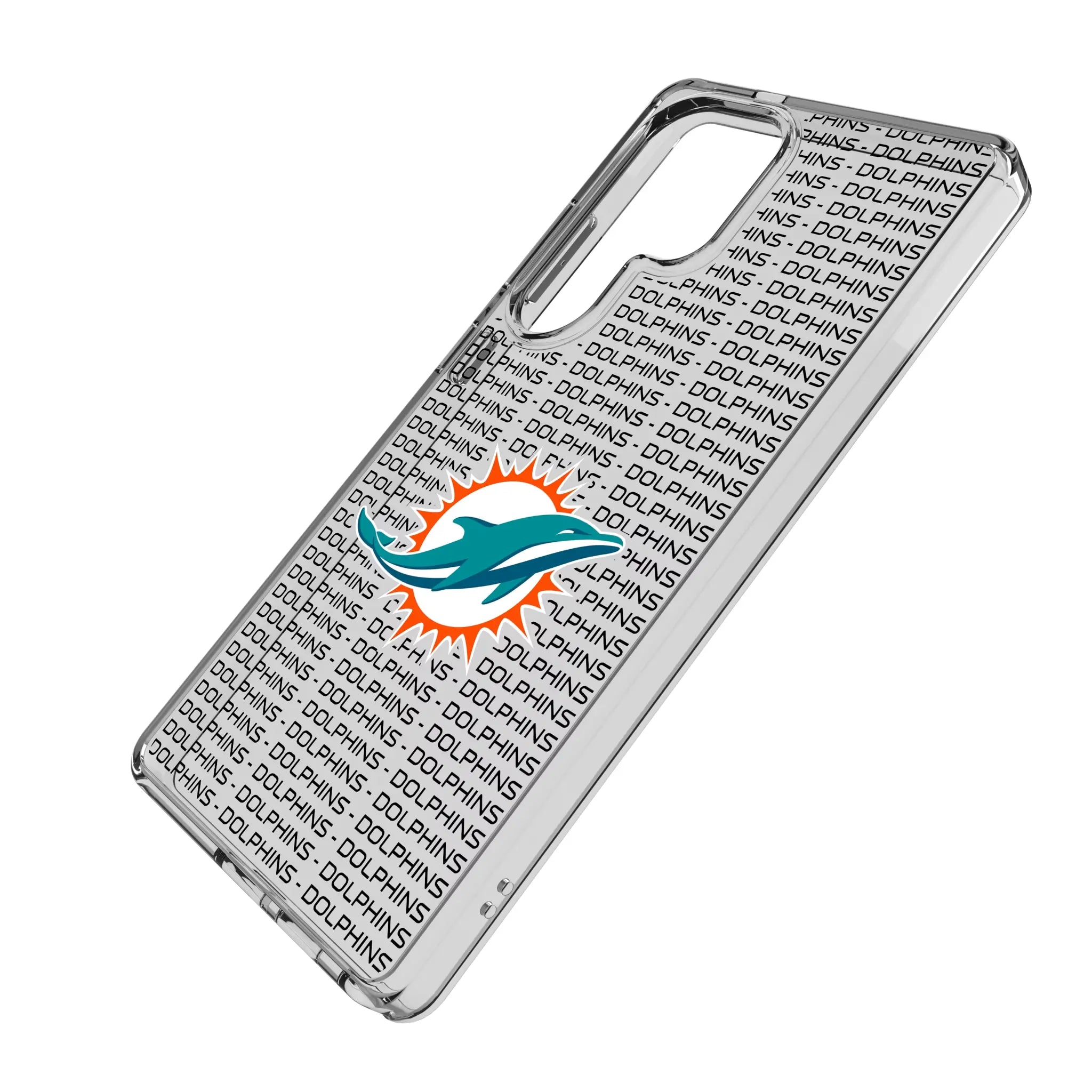 Miami Dolphins Text Backdrop Clear Phone Case for Samsung Galaxy