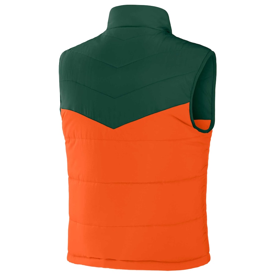Miami Hurricanes Darius Rucker Colorblocked Reversible Vest - Orange/Green