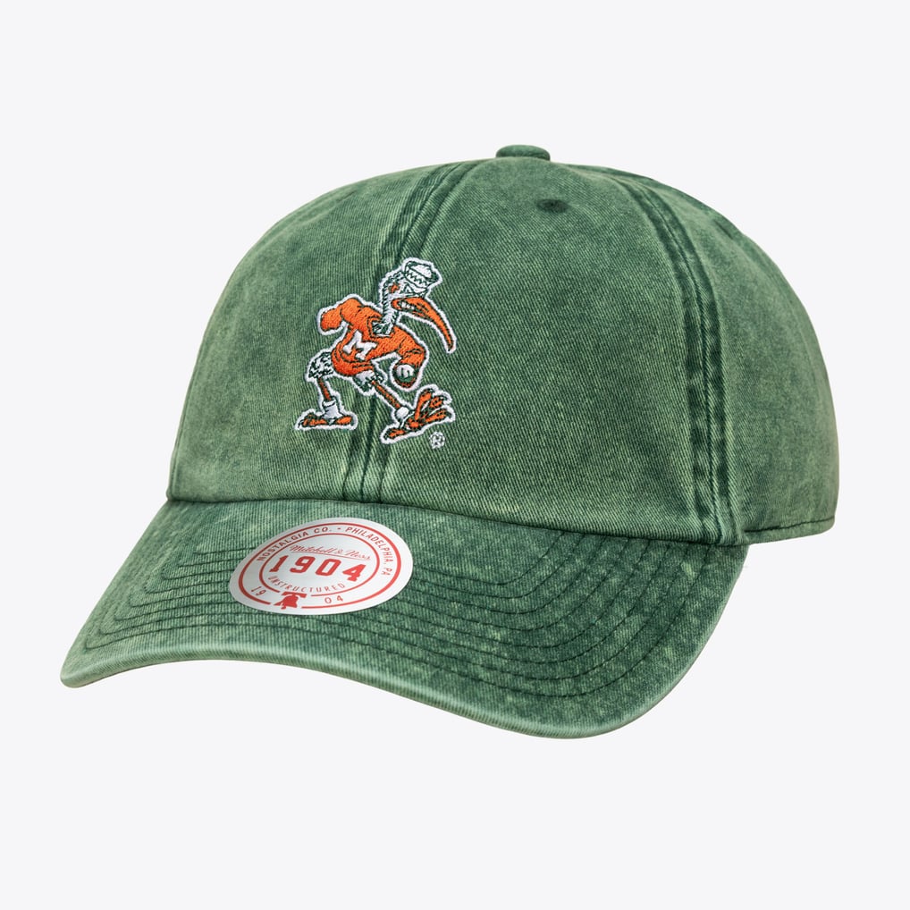 Miami Hurricanes Mitchell & Ness Legendary Strapback Hat - Green