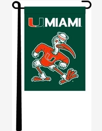 Miami Hurricanes Sebastian 13" x 18" Garden Flag - Green