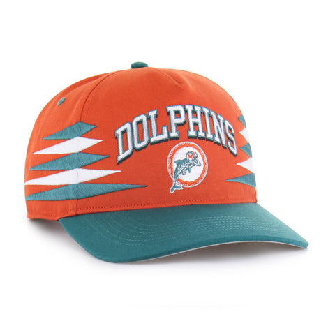 Miami Dolphins 47 Brand Diamond Cut Hitch Adjustable Hat - Orange/Aqua