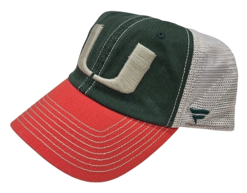 Miami Hurricanes Fanatics Victory Tri-Color Adjustable Trucker Hat